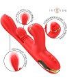 INTENSE - STIMULATEUR DE CLITORIS MULTIFONCTION KATY 4 TÊTES INTERCHANGEABLES ROUGE