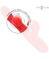 INTENSE - STIMULATEUR DE CLITORIS MULTIFONCTION KATY 4 TÊTES INTERCHANGEABLES ROUGE
