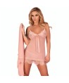 LIVCO CORSETTI FASHION - HYEONA 1710 BABYDOLL + TANGA ROSA S