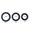 BAILE - TITAN SET 3 PCS COCK RING NOIR 2.8 + 2.4 + 1.9 CM