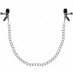 KINK - PINCES À TAMELON CHAÎNE PLATE ARGENT 34 CM