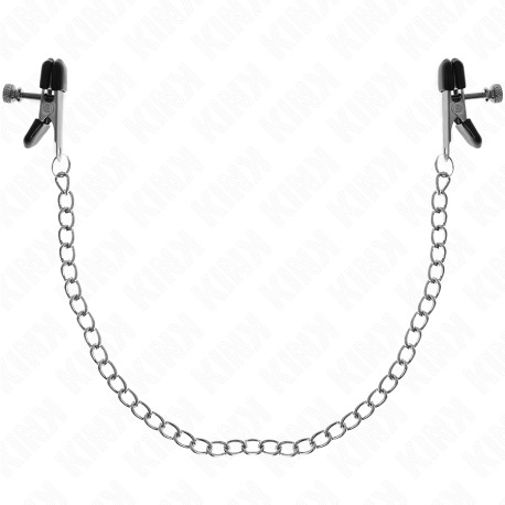 KINK - PINCES À TAMELON CHAÎNE PLATE ARGENT 34 CM