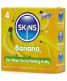 SKINS - PACK DE 4 PRÉSERVATIFS BANANE PREMIUM