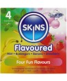 SKINS - PACK DE 4 PRÉSERVATIFS PREMIUM MULTI-SAVEURS