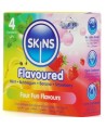 SKINS - PACK DE 4 PRÉSERVATIFS PREMIUM MULTI-SAVEURS
