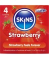 SKINS - PACK DE 4 PRÉSERVATIFS PREMIUM FRAISE