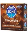 SKINS - PACK DE 4 PRÉSERVATIFS PREMIUM CHOCOLAT