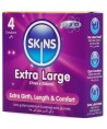 SKINS - PACK DE 4 PRÉSERVATIFS EXTRA LARGES PREMIUM