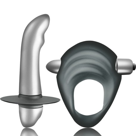 CLIMAXIMUM - KIT ENTICE ANNEAU PÉNITENTIAIRE + VIBRATEUR PROSTATIQUE DÉBUTANTS