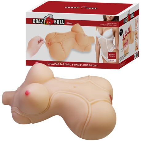 CRAZY BULL - DIANA TORSE FÉMININ RÉALISTE VAGIN ET ANAL 5 KG