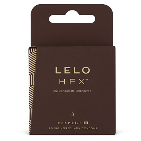 LELO - PRÉSERVATIFS HEX RESPECT XL, PAQUET DE 3