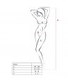 PASSION - FEMME BS013 BODYSTOCKING NOIR TAILLE UNIQUE