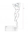 PASSION - FEMME BS013 BODYSTOCKING BLANC TAILLE UNIQUE