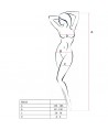 PASSION - FEMME BS013 BODYSTOCKING ROUGE TAILLE UNIQUE