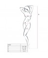 PASSION - FEMME BS014 BODYSTOCKING BLANC TAILLE UNIQUE