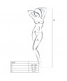 PASSION WOMAN BS014 BODYSTOCKING BLANC TAILLE UNIQUE
