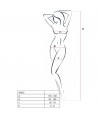 PASSION - FEMME BS016 BODYSTOCKING NOIR TAILLE UNIQUE