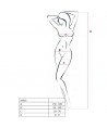 PASSION - FEMME BS016 BODYSTOCKING BLANC TAILLE UNIQUE
