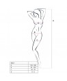 PASSION WOMAN BS017 BODYSTOCKING BLANC TAILLE UNIQUE