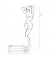PASSION WOMAN BS019 BODYSTOCKING BLANC TAILLE UNIQUE