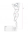 PASSION WOMAN BS020 BODYSTOCKING BLANC TAILLE UNIQUE