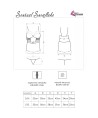 LIVCO CORSETTI FASHION - SENSUAL SNOWFLAKE LC 90603 CAMISA + TANGA + DIADEMA NAVIDEÑA S/M