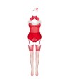 LIVCO CORSETTI FASHION - LIMPID SNOWFLAKES LC 90604 BODY + MEDIAS + DIADEMA NAVIDEÑA S/M