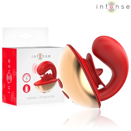INTENSE - VIBRATEUR STIMULATEUR MARIAH EN FORME DE U 10 VIBRATIONS ROUGE