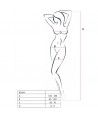 PASSION - FEMME BS024 BODYSTOCKING BLANC TAILLE UNIQUE