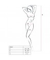 PASSION WOMAN BS024 BODYSTOCKING BLANC TAILLE UNIQUE