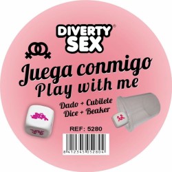 DIABLO PICANTE - DÉ DUR BLANC AVEC POSITIONS FÉMININES ET CUBE