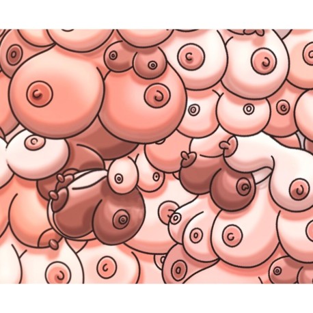 DIABLO PICANTE - TAPIS DE SOURIS COULEUR AVEC DESSIN DE SEINS