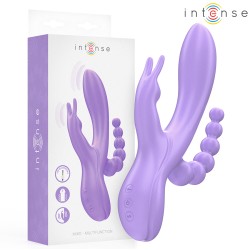 INTENSE - MIKO TRIPLE VIBRATEUR LAPIN STIMULATEUR ANAL 7 VIBRATIONS VIOLET