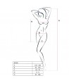 PASSION - FEMME BS026 BODYSTOCKING BLANC STYLE ROBE TAILLE UNIQUE