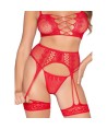 LEG AVENUE - SET TOP + TANGA + LIGUERO