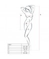 PASSION - FEMME BS027 BODYSTOCKING STYLE ROBE NOIR TAILLE UNIQUE