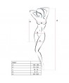 PASSION - FEMME BS027 BODYSTOCKING BLANC STYLE ROBE TAILLE UNIQUE