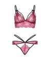 LEG AVENUE - SET SUJETADOR + TANGA BURDEOS