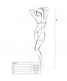 PASSION FEMME BS031 BODYSTOCKING BLANC TAILLE UNIQUE