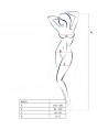 PASSION - FEMME BS031 BODYSTOCKING BLANC TAILLE UNIQUE