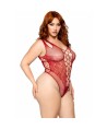 LEG AVENUE - 81641X BODY SANS COUTURE BORDEAUX TAILLE 1X/2X