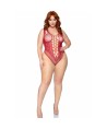 LEG AVENUE - 81641X BODY SANS COUTURE BORDEAUX TAILLE 1X/2X