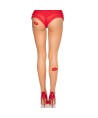 LEG AVENUE - 1415 BAS EN LYCRA TRANSPARENT AVEC BISOUS - TAILLE UNIQUE