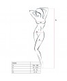PASSION - FEMME BS036 BODYSTOCKING BLANC TAILLE UNIQUE