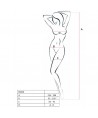 PASSION - FEMME BS036 BODYSTOCKING BLANC TAILLE UNIQUE