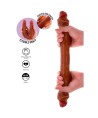 GET REAL - GODEMICHET EN SILICONE À DOUBLE EXTRÉMITÉ CARAMEL 46 CM