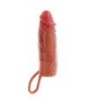 GET REAL - MANCHON PÉNIS EN SILICONE HYDRATANT CARAMEL 16 CM
