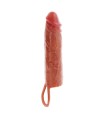 GET REAL - MANCHON PÉNIS EN SILICONE HYDRATANT CARAMEL 20 CM