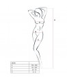 PASSION - FEMME BS038 BODYSTOCKING BLANC TAILLE UNIQUE