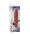 GET REAL - MANCHON PÉNIS VIBRANT EN SILICONE HYDRATANT CARAMEL 20 CM